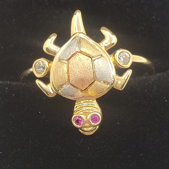 14k solid Gold Turtle Rings size 8 - Picture 8 of 15